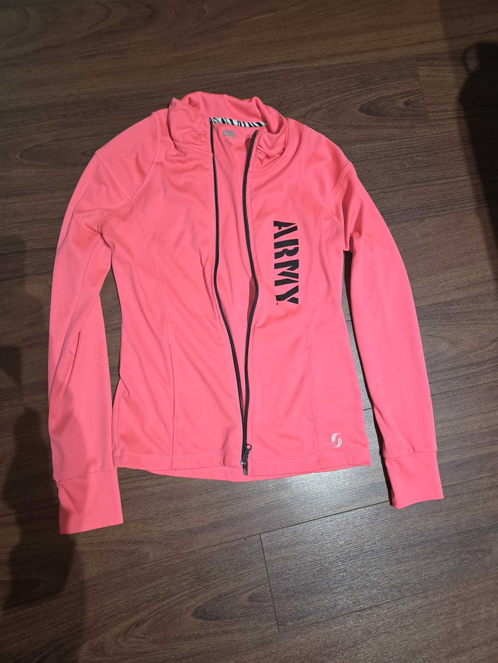 Soffe Neon Pink Full-Zip Utility Jacket with ARMY Print